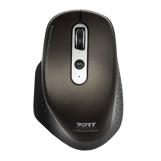 Port Connect Bluetooth Wireless and Rechargeable Executive Mouse Black