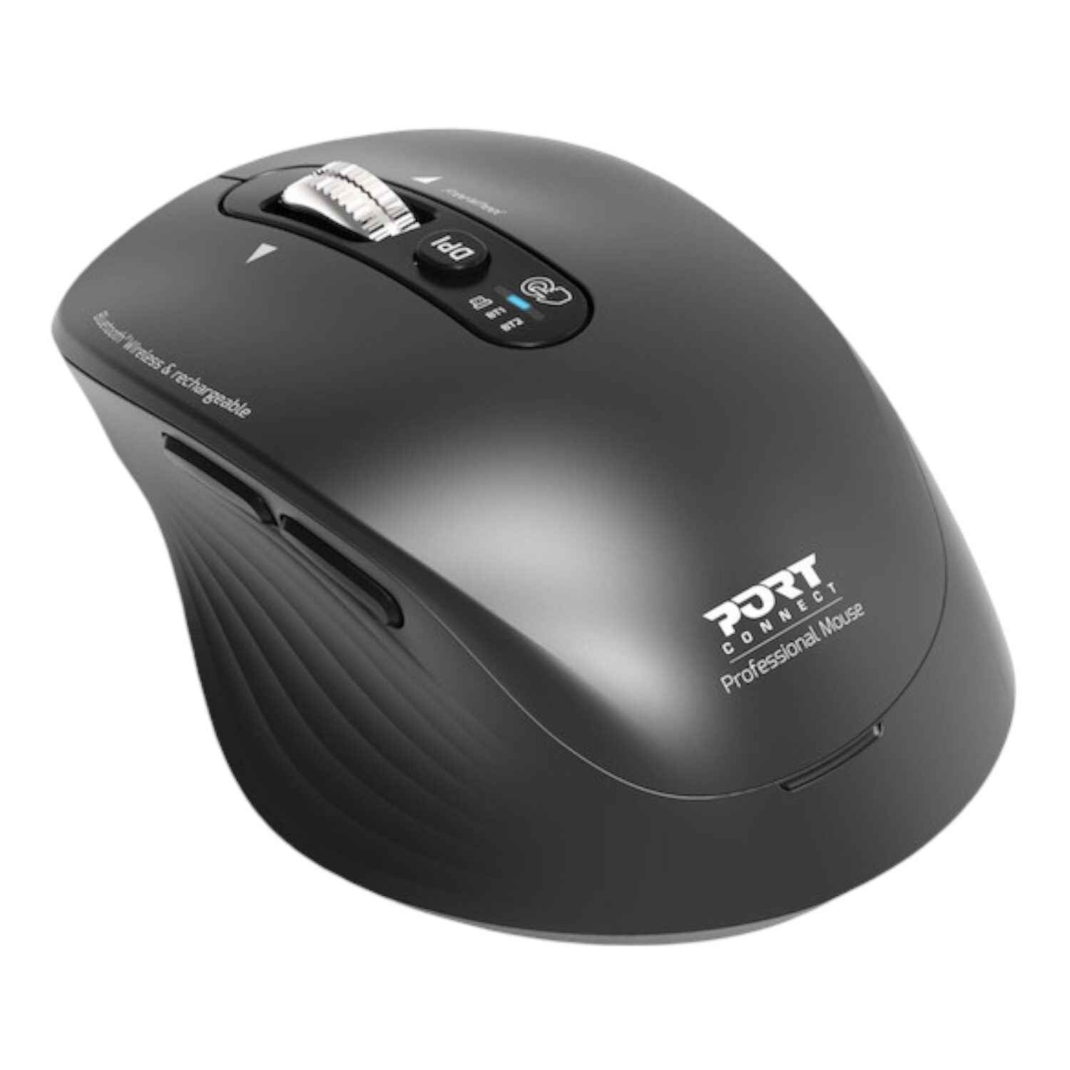 Port Connect Business 2.4GHz Rechargeable Bluetooth Wireless Mouse Black