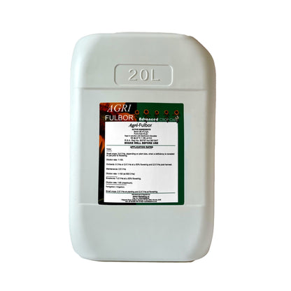 White 20L container labelled 'Agri-Fulbor' on a white background
