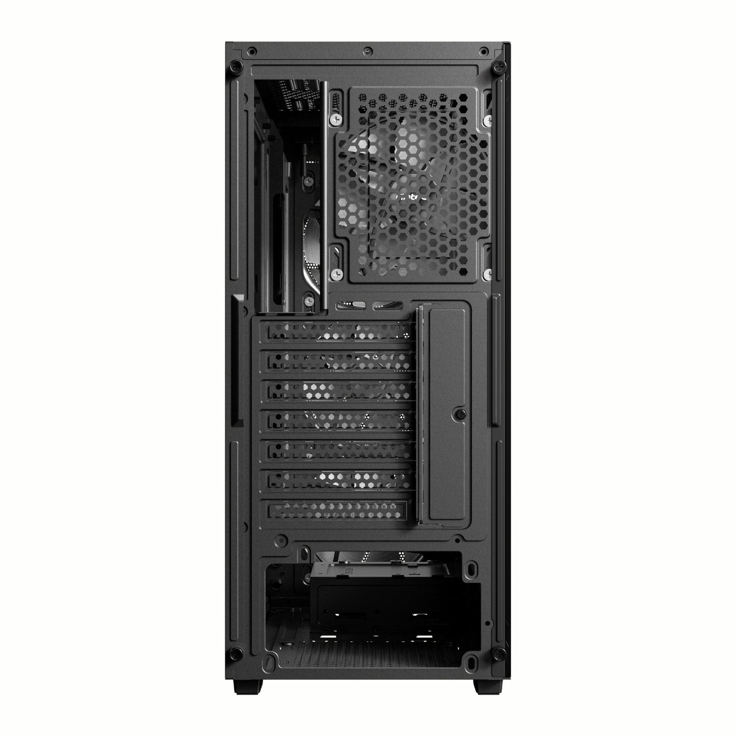 Antec AX63 Wood ARGB ATX Mid Tower Gaming Chassis - Black