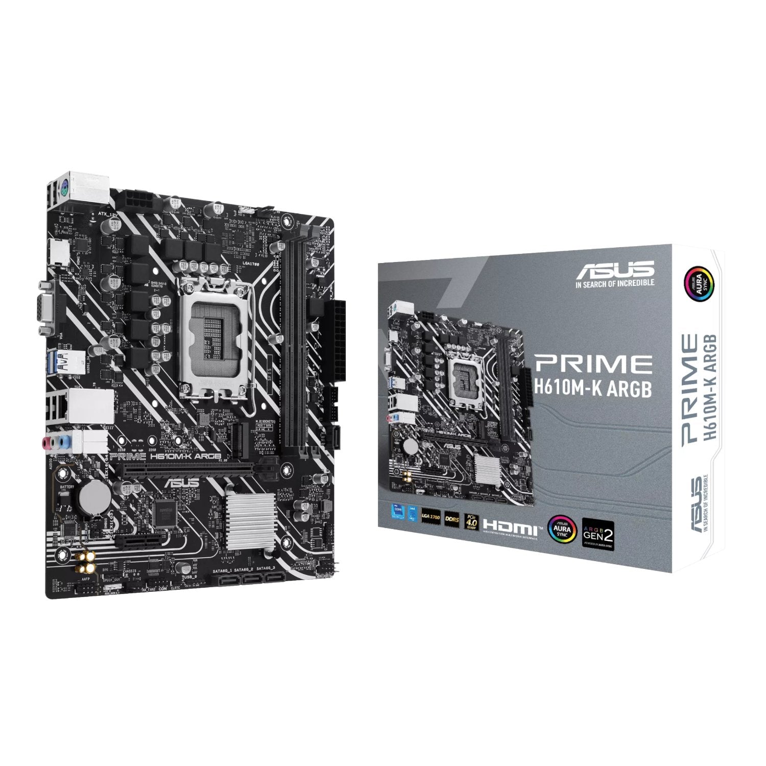 Asus PRIME H610M-K ARGB Intel LGA1700 M-ATX Motherboard - GroPlus