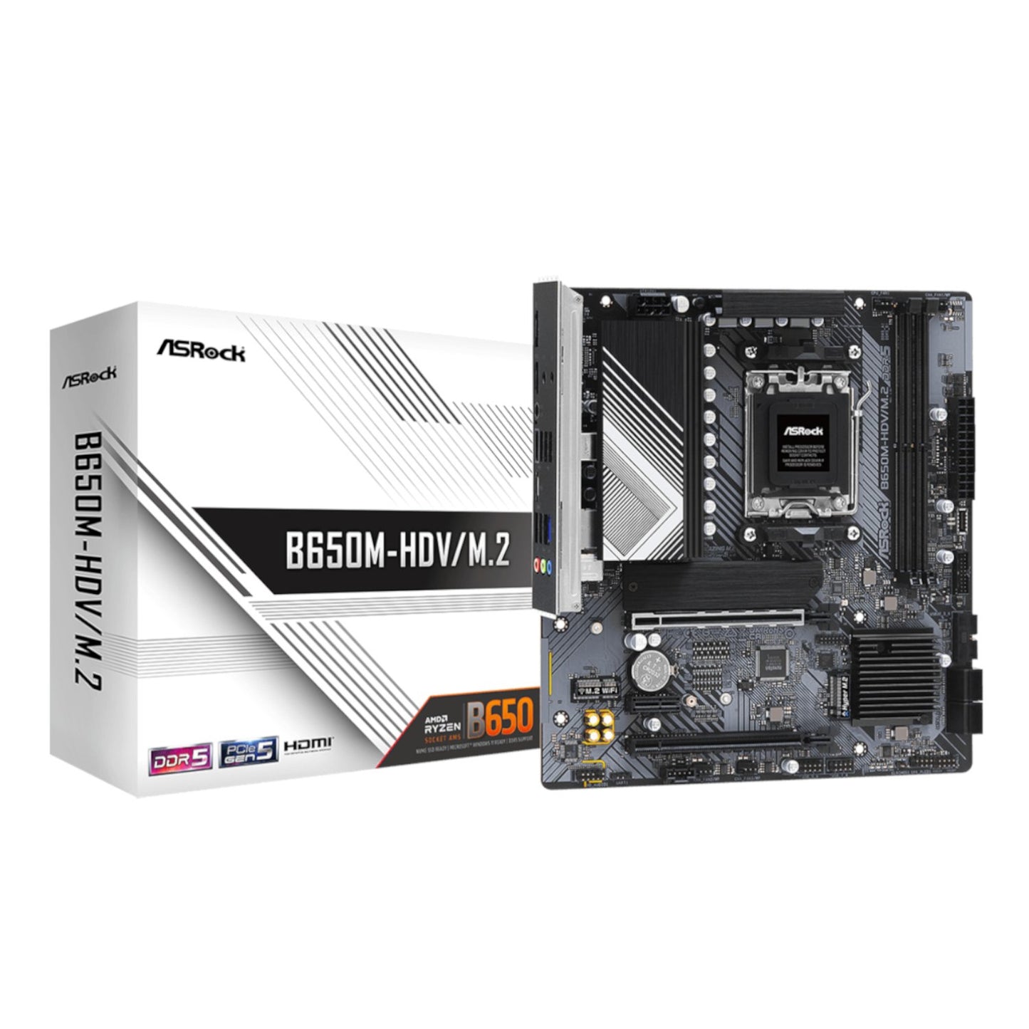 ASRock B650M-HDV/M.2 AM5 Micro-ATX Motherboard - GroPlus