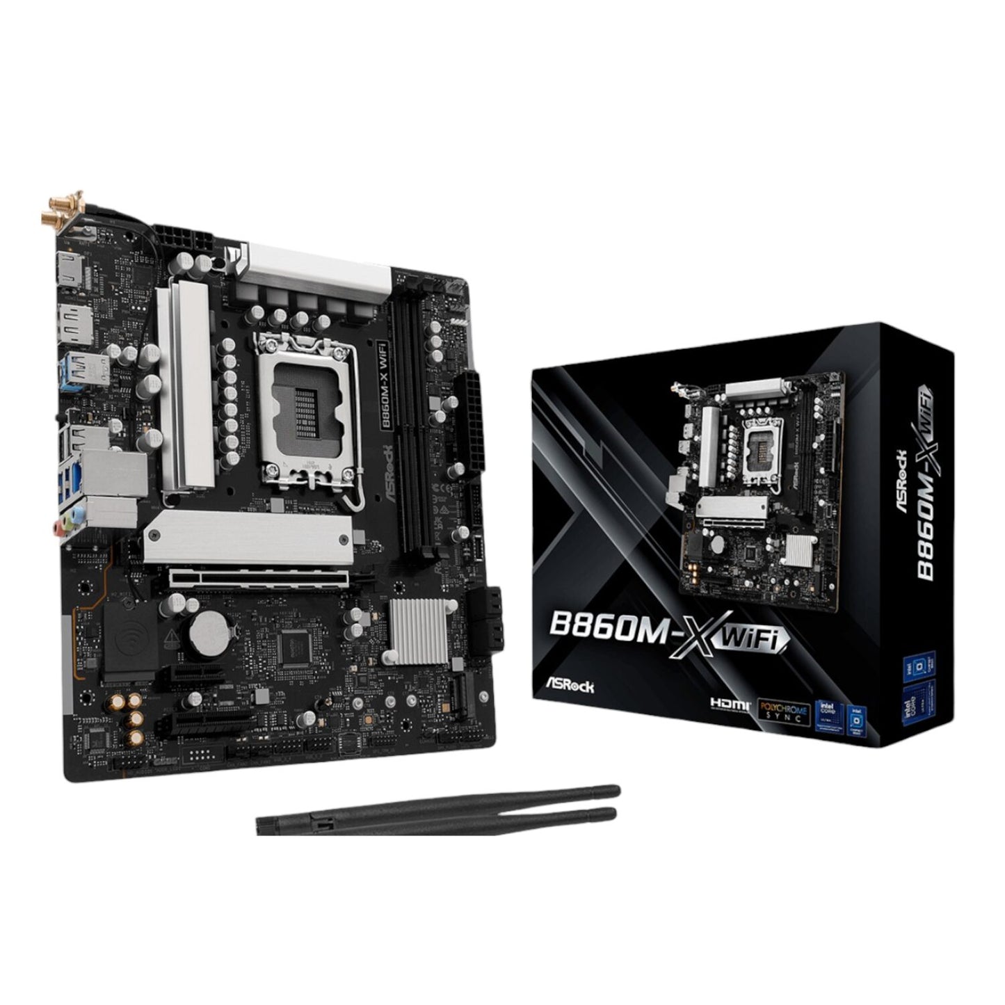 ASRock B860M-X Micro ATX DDR5 Motherboard (PCIe 5 and Wi-Fi 6E) - GroPlus