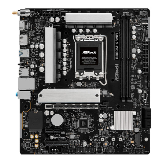 ASRock B860M-X Micro ATX DDR5 Motherboard (PCIe 5 and Wi-Fi 6E) - GroPlus