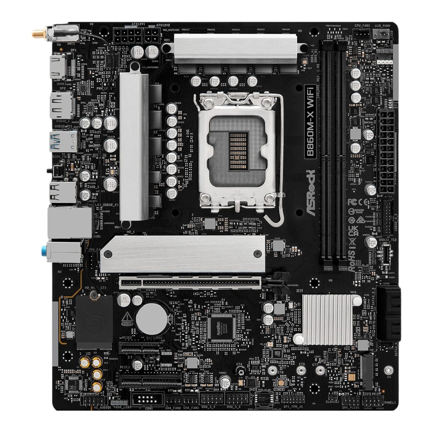 ASRock B860M-X Micro ATX DDR5 Motherboard (PCIe 5 and Wi-Fi 6E) - GroPlus