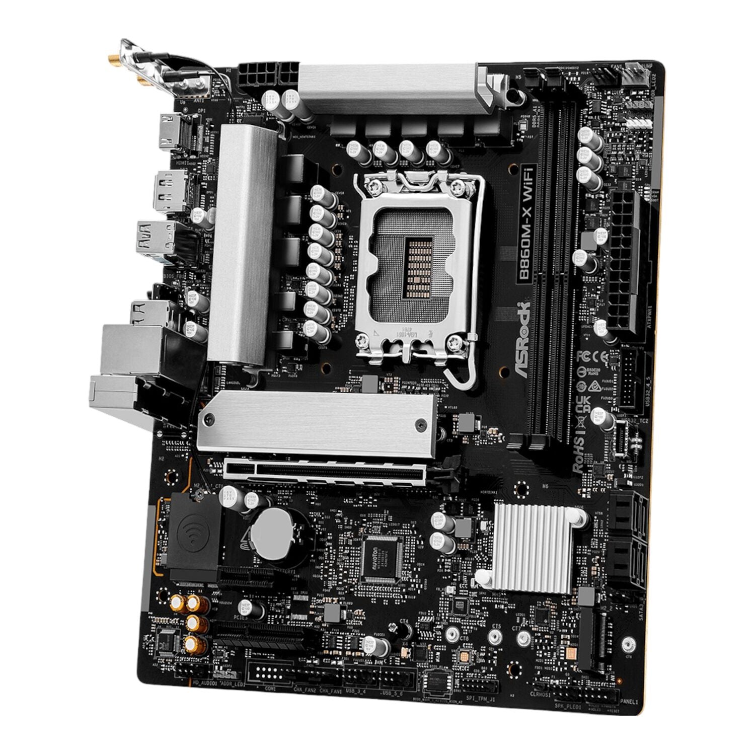 ASRock B860M-X Micro ATX DDR5 Motherboard (PCIe 5 and Wi-Fi 6E) - GroPlus