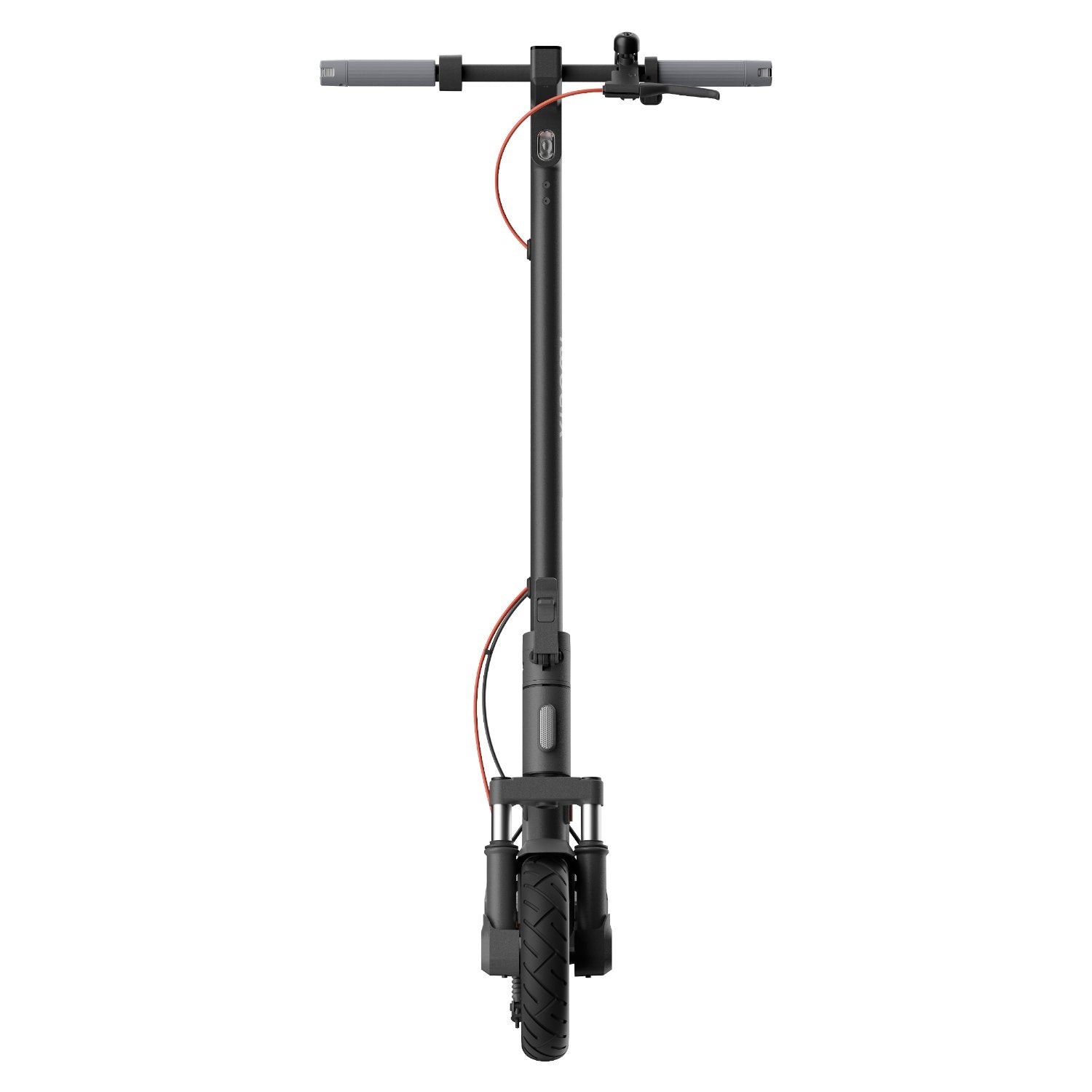 Black electric scooter on a white background