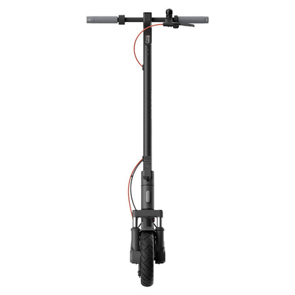 Black electric scooter on a white background