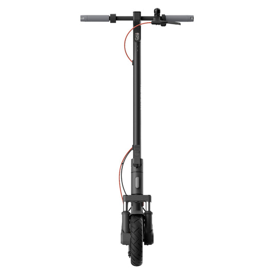 Black electric scooter on a white background