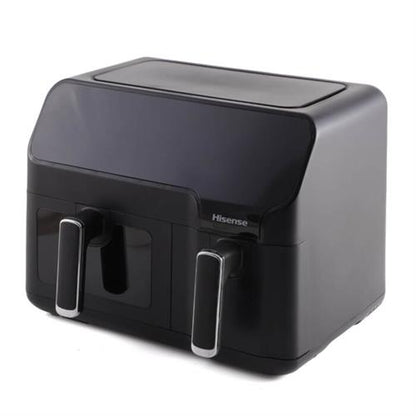 Black Hisense air fryer on a white background