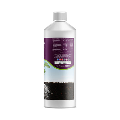 Bottle with a label on a white background