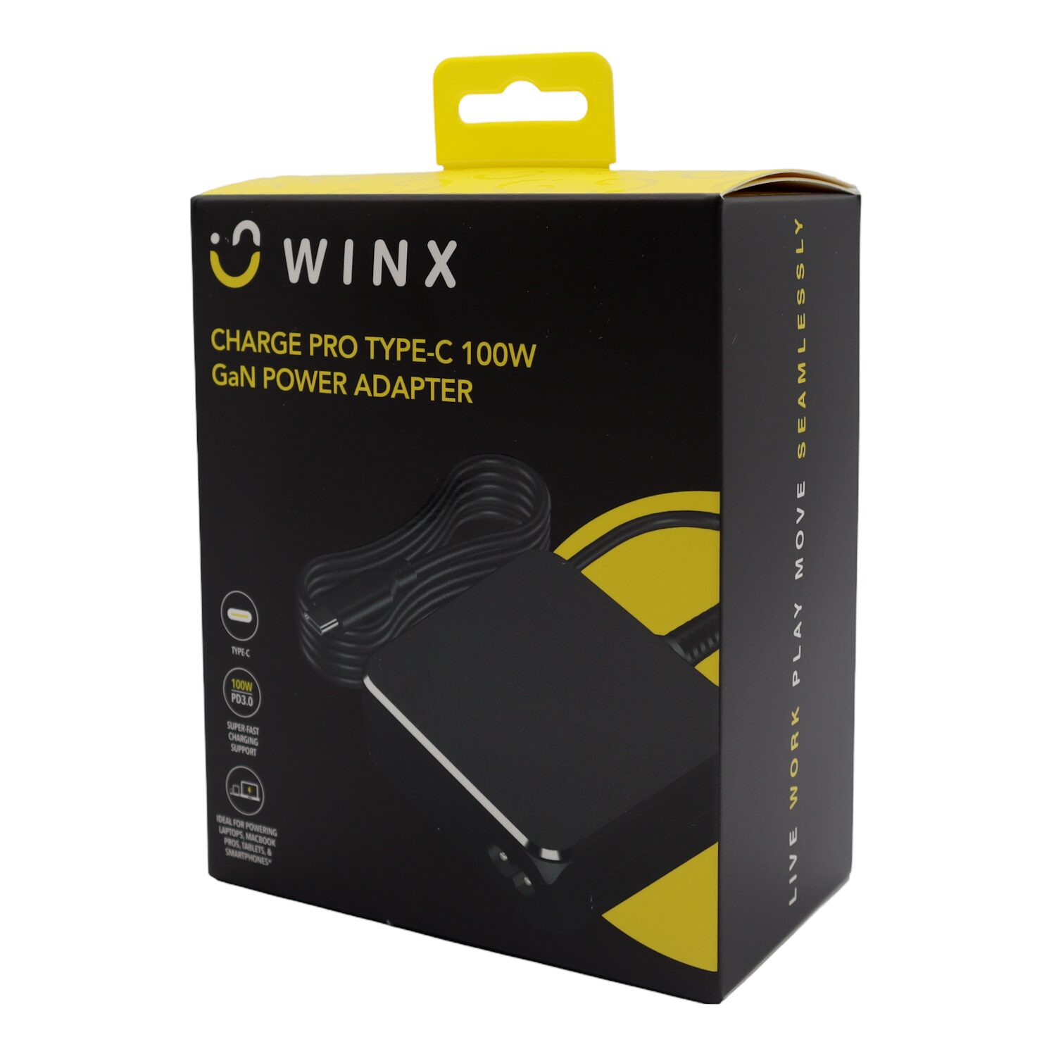 Winx ﻿CHARGE PRO TYPE-C 100W GaN POWER ADAPTER - GroPlus