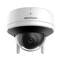 Hikvision fixed dome outdoor security camera with a 2.8mm lens, white and black in color, designed for surveillance.