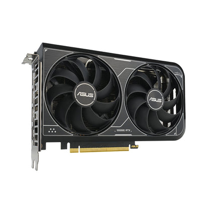 Asus graphics card with dual fans on a white background