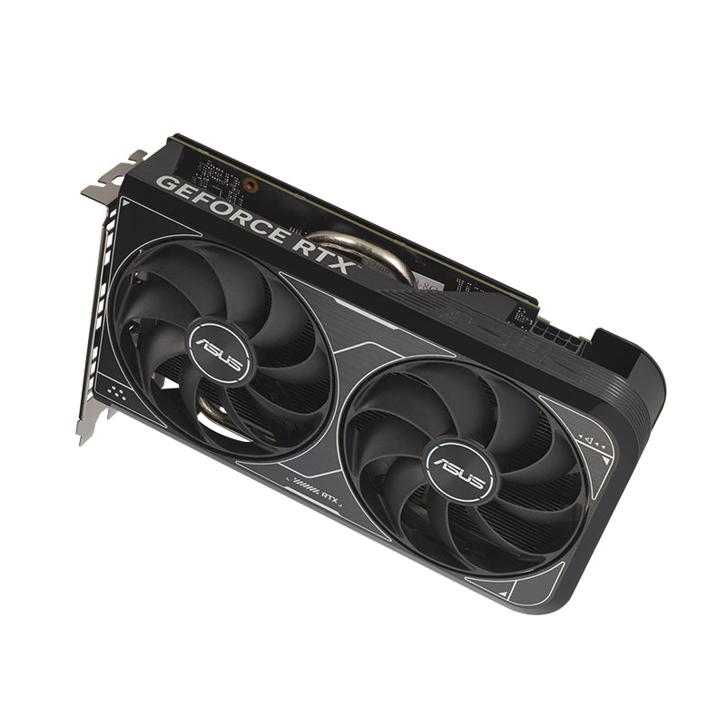 Asus GeForce RTX graphics card with three fans on a white background