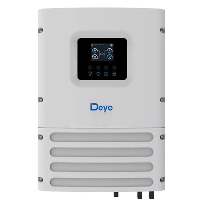 Deye Off-Grid 6kW Hybrid Inverter with a screen and 'Deye' branding on a white background