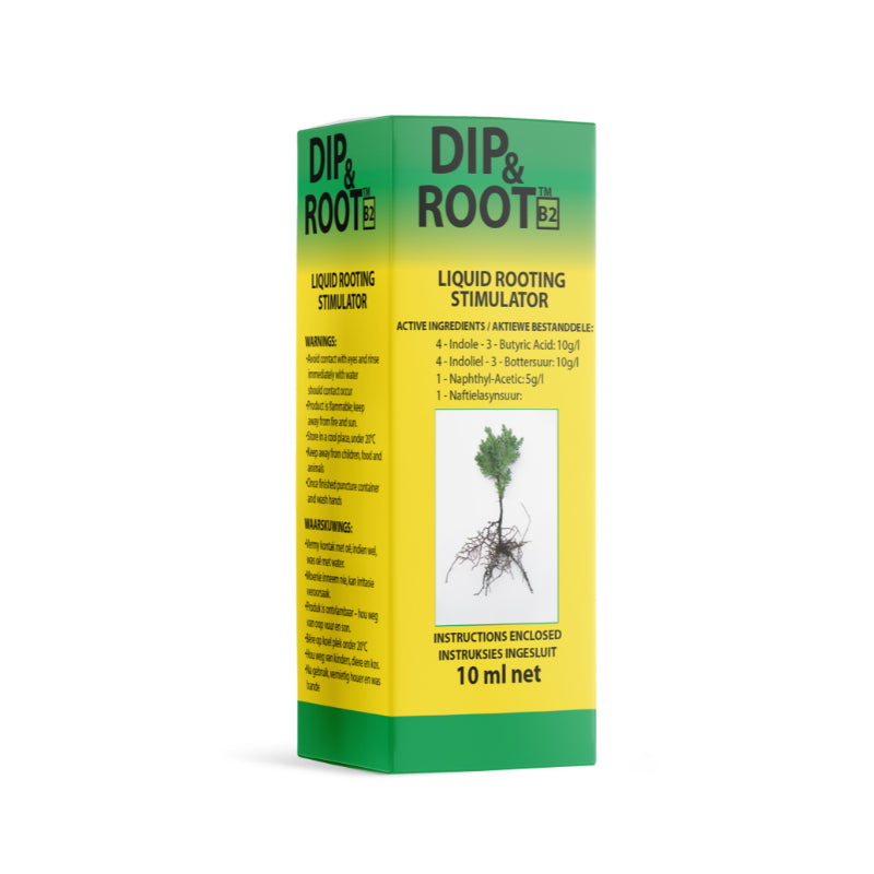 Dip & Root liquid rooting stimulator packaging on a white background