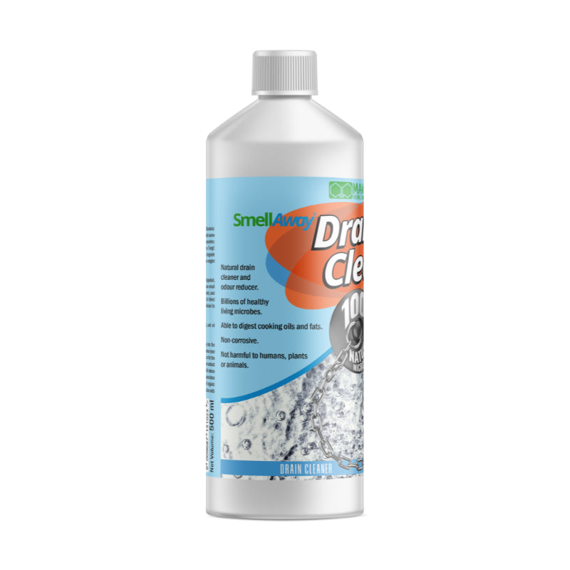 Bottle of Drain Cleaner with a white background