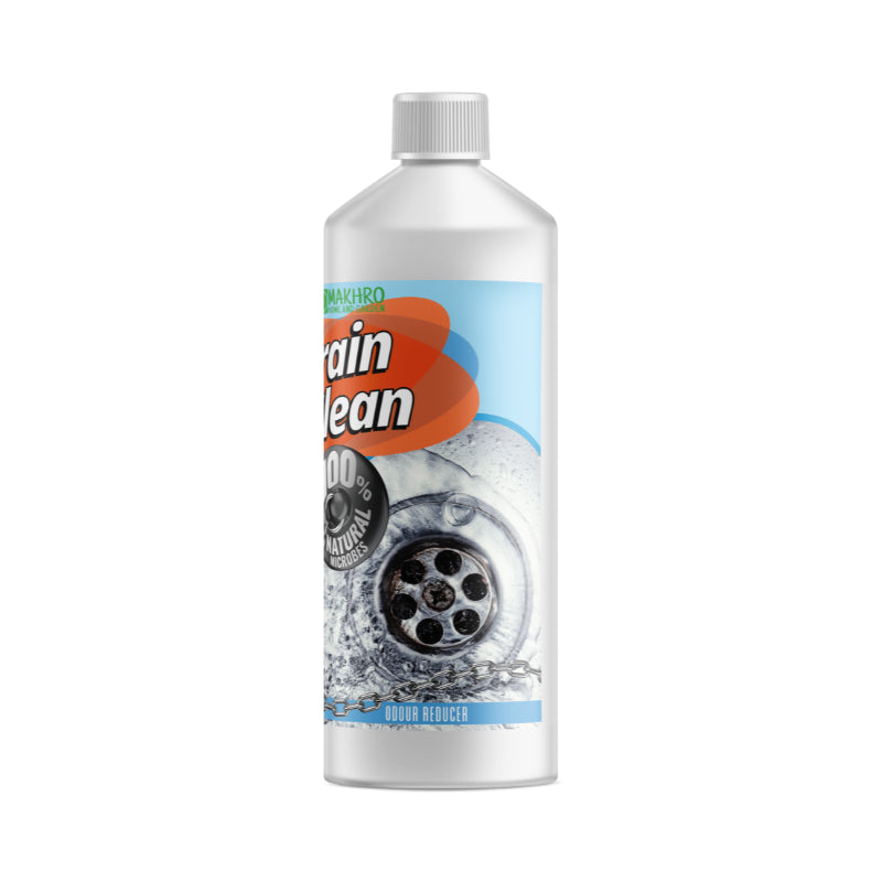 Bottle of Drain Clean with a white background