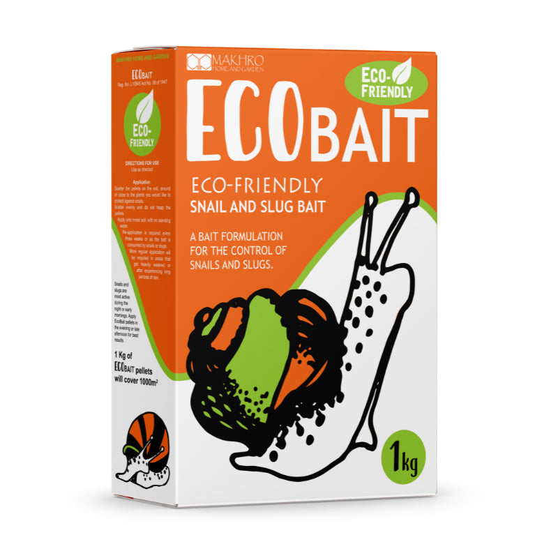 Box of EcoBait snail and slug bait on a white background