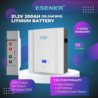 Esener 10.24kWh LiFePO4 Battery