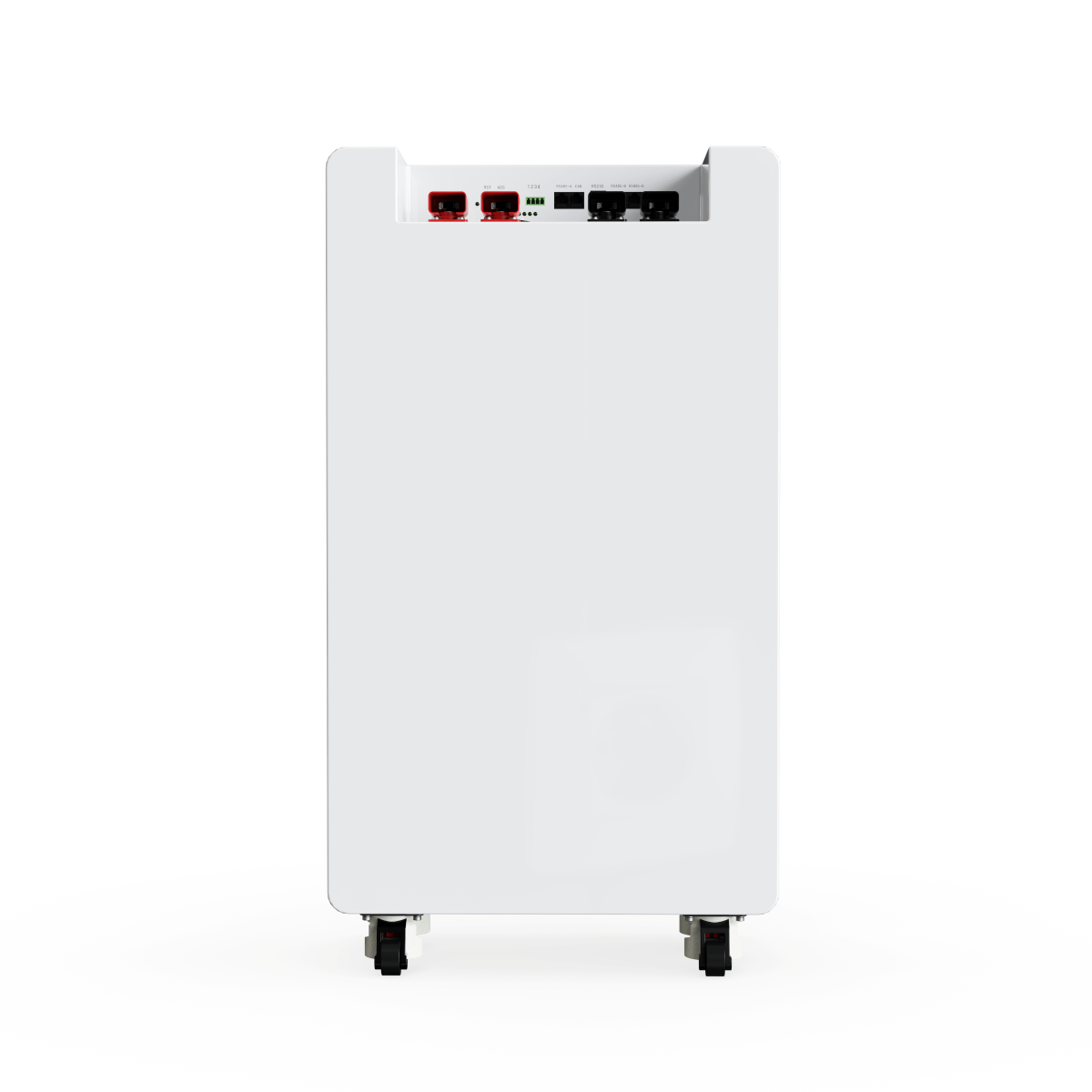 Esener 14.33kWh Lithium Battery 51.2V with multiple ports on a white background