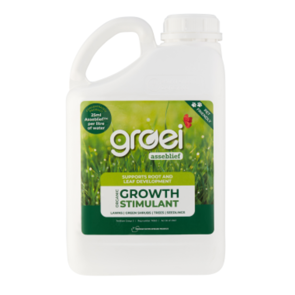 Groei growth stimulant bottle on a white background