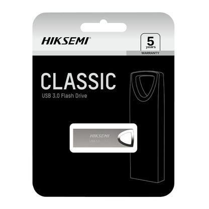 Hiksemi USB 3.0 flash drive packaging on a white background
