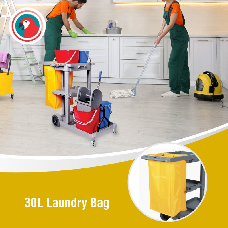 Parrot Janitorial Multipurpose Service Trolley