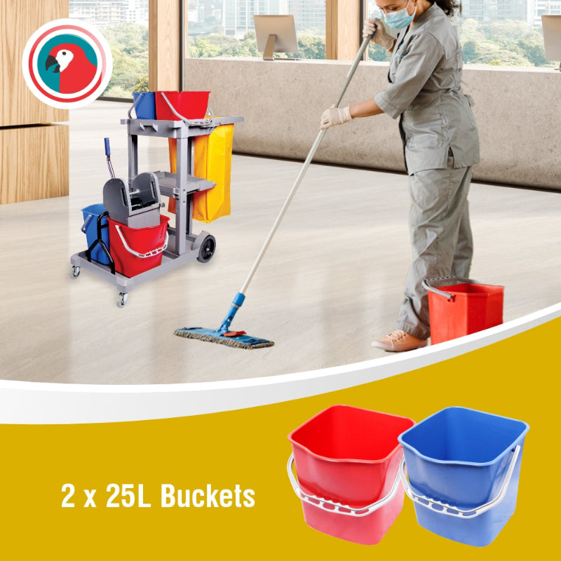Parrot Janitorial Multipurpose Service Trolley