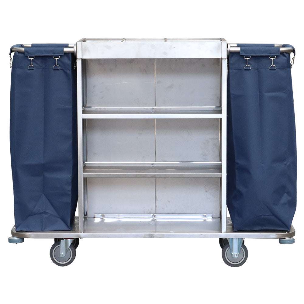 Parrot Janitorial Stainless Steel Hotel Housekeeping Trolley