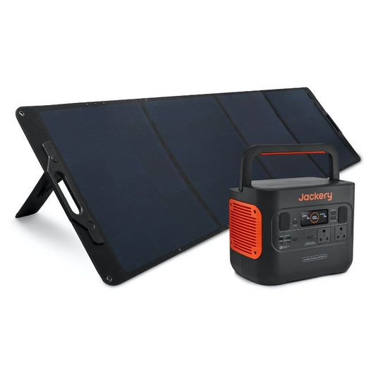 Jackery Explorer 2000 PRO Portable Power Station & EvoCharge SUNMASTER 200 PRO Waterproof Portable Solar Panel