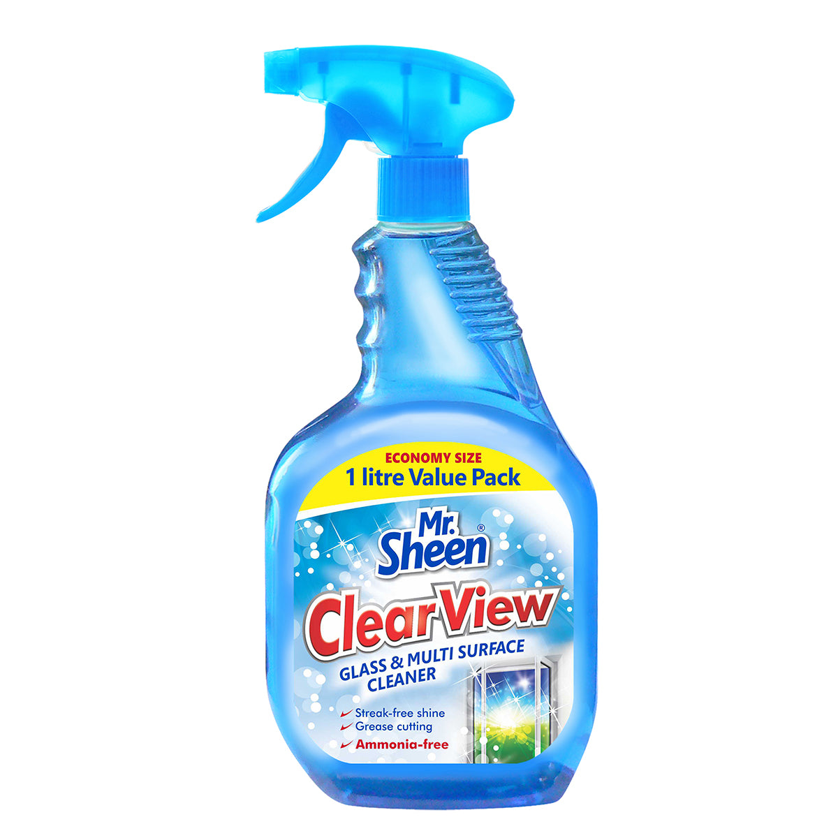 MR SHEEN CLEAR VIEW GLASS AND MULTI SUR CLEAN 1L