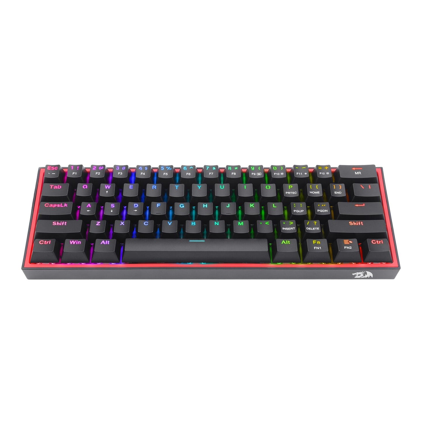 Redragon K617 FIZZ 60% Wired RGB Gaming Keyboard - Black - GroPlus