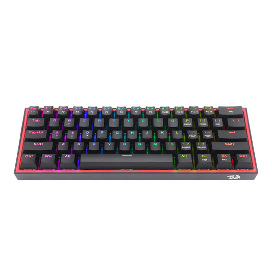 Redragon K617 FIZZ 60% Wired RGB Gaming Keyboard - Black - GroPlus