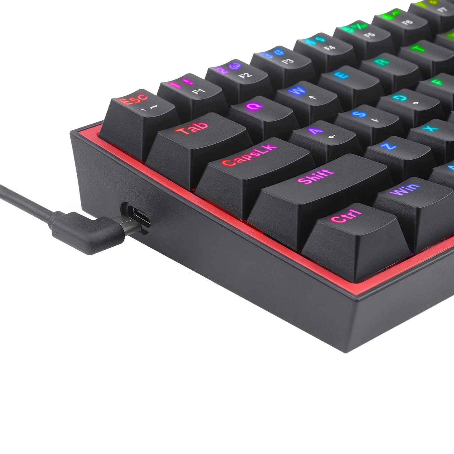 Redragon K617 FIZZ 60% Wired RGB Gaming Keyboard - Black - GroPlus