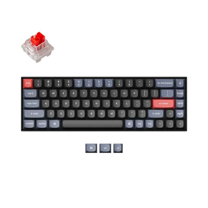 Keychron K6 Pro 65% Red G Pro Switches RGB Wireless Keyboard Black