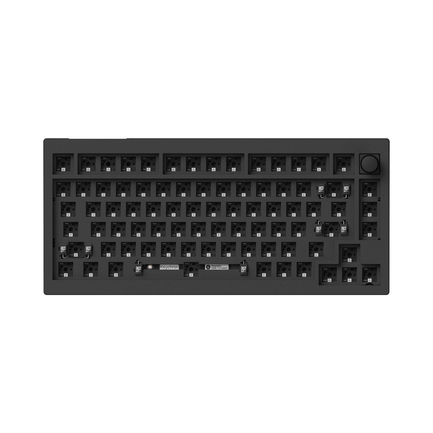 Keychron V1 Max QMK/VIA Wireless Custom Mechanical Keyboard | BROWN Switches – Black