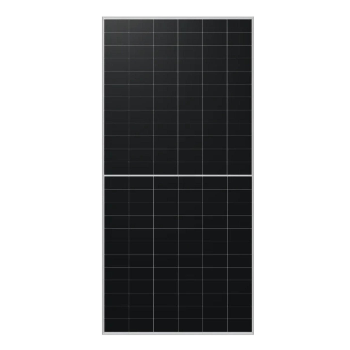Solar panel with grid pattern on a white background