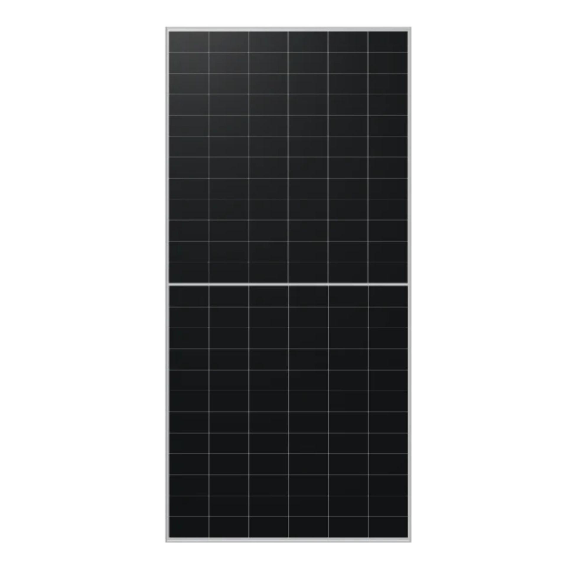 Solar panel with grid pattern on a white background