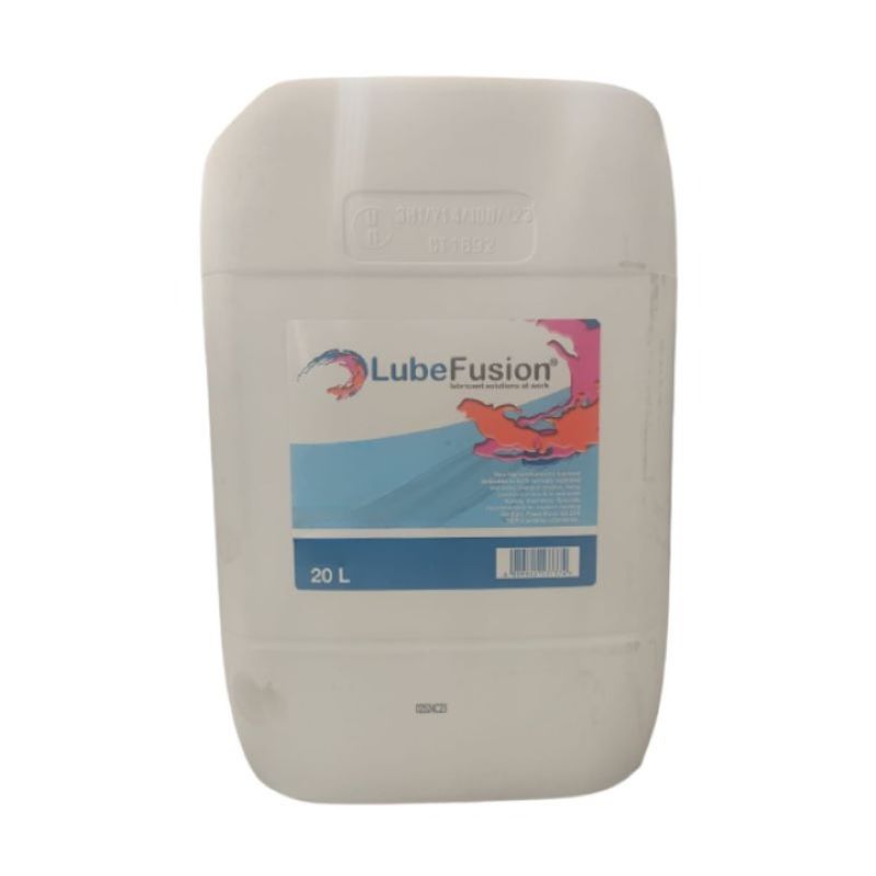 LubeFusion 20L oil container on a white background
