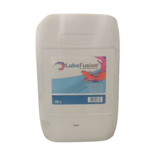 LubeFusion 20L oil container on a white background