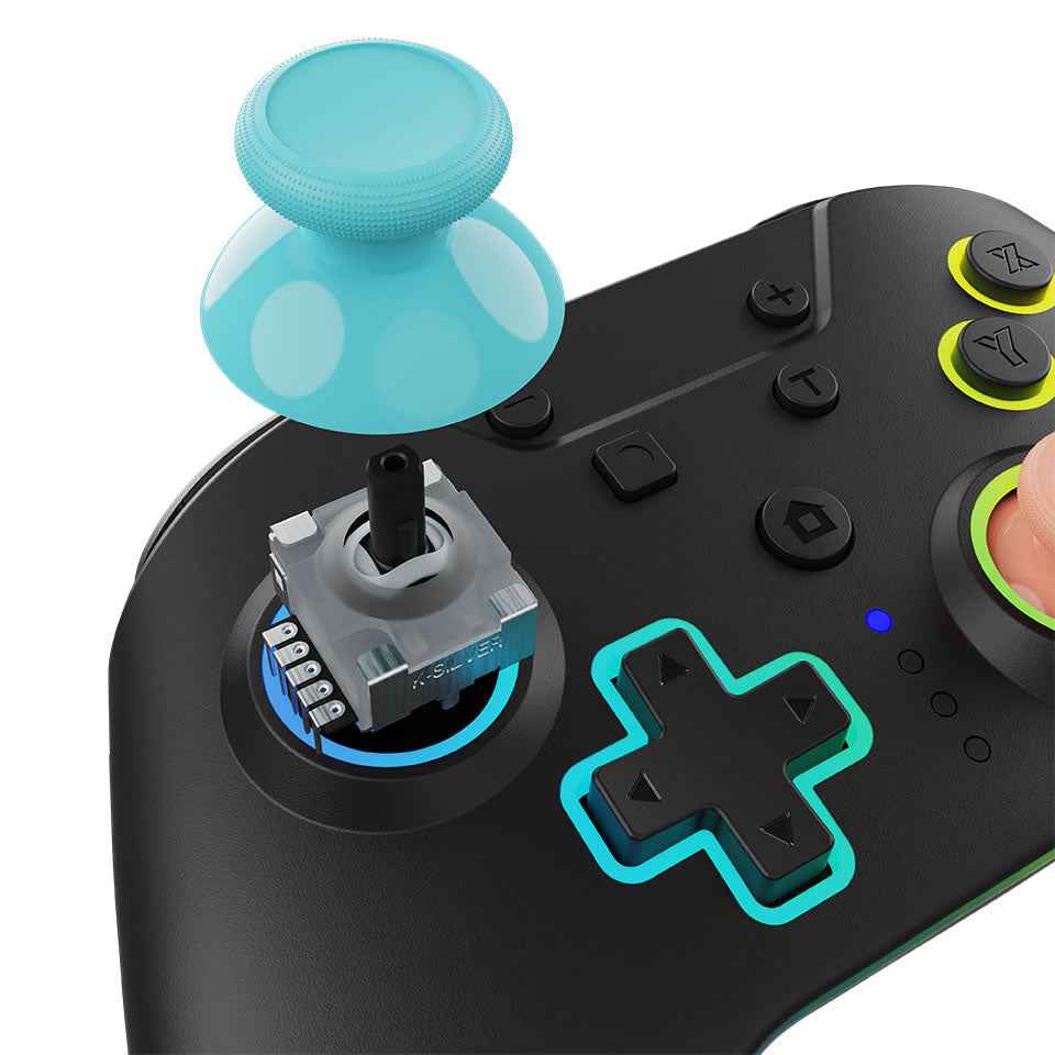 Armor3 NuRival Wireless Hall Effect Stick Game Controller For Switch Blue/Orange