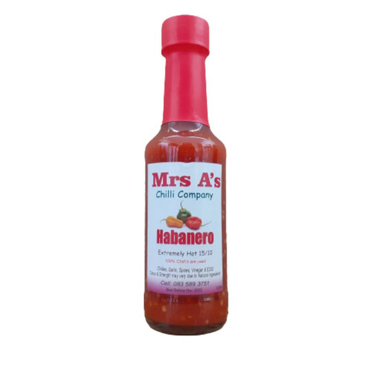 Mrs A Chilli Company 125ml Habanero Sauce