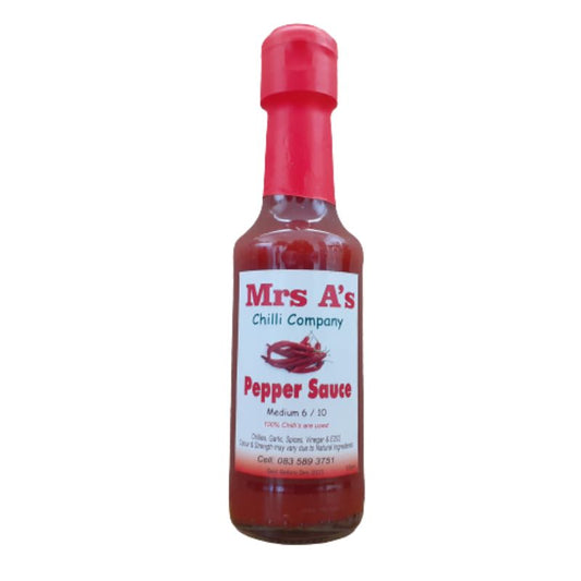 Mrs A Chilli Company 125ml Pepper Sauce