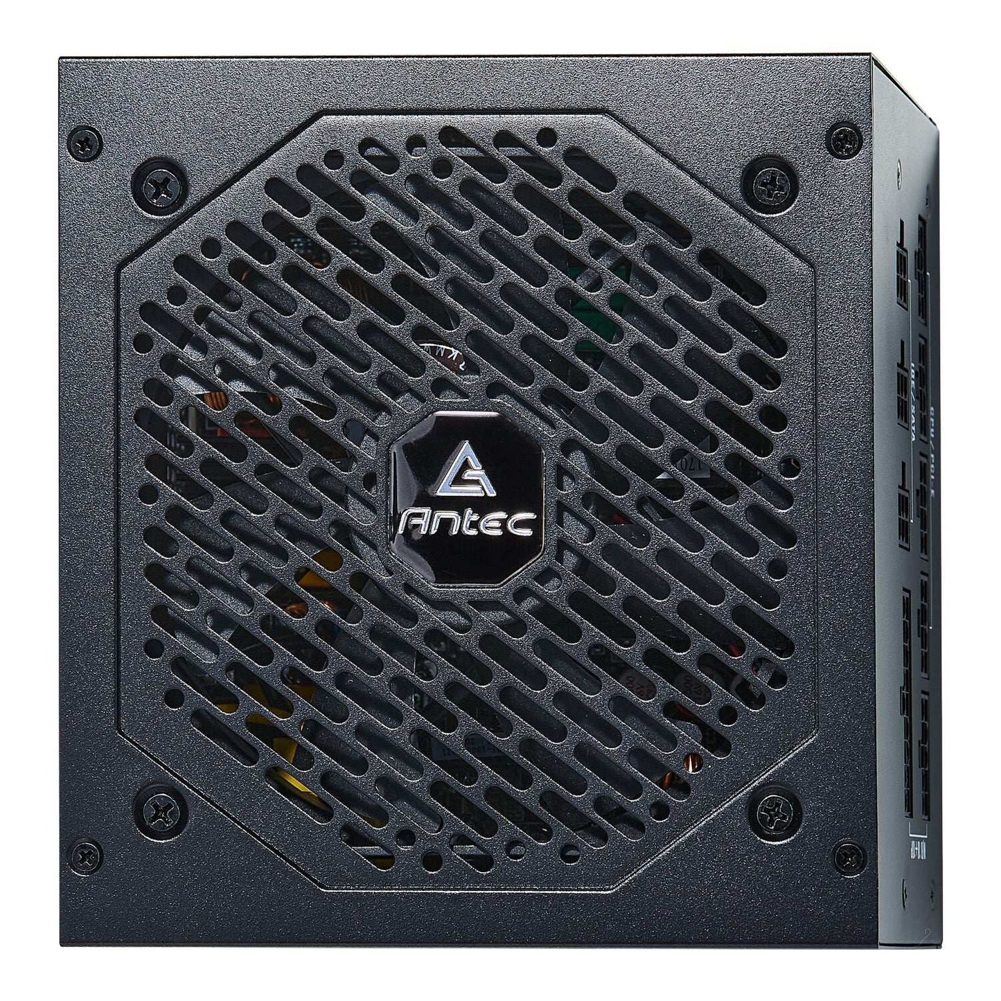 Antec power supply unit with visible brand logo on a white background