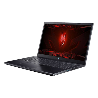 Black laptop with red screen on a white background