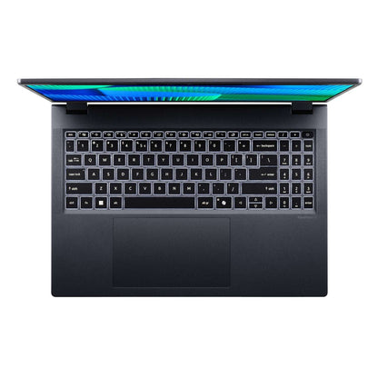 Laptop with a black finish on a white background