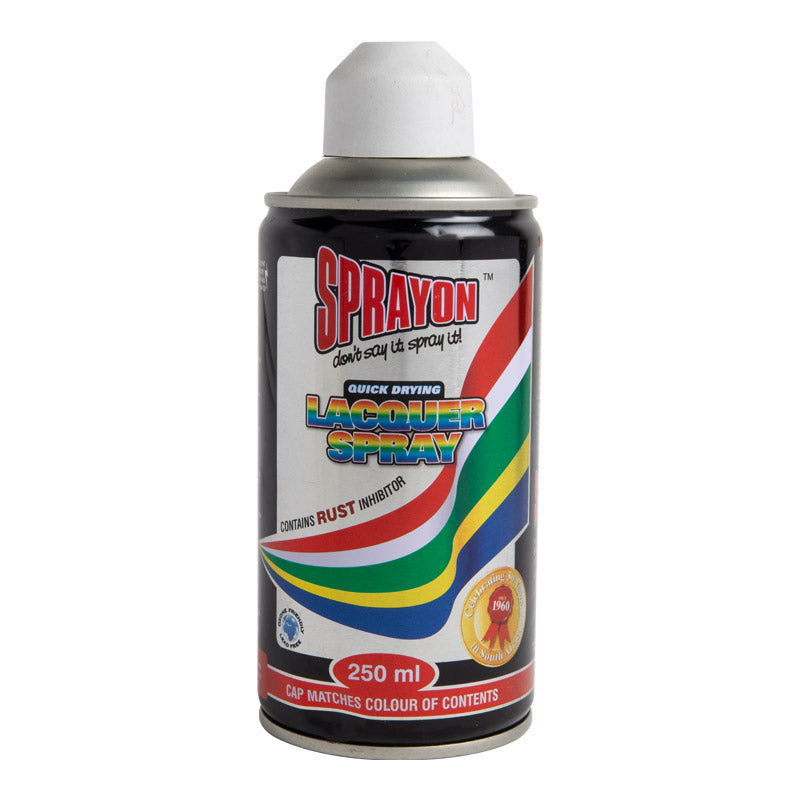 Sprayon lacquer spray can on a white background
