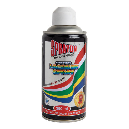 Sprayon lacquer spray can on a white background